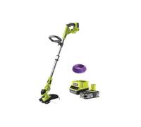 RYOBI Pack Coupe Bordures Hybride 18V One+ - 1 Batterie 2.5Ah LithiumPlus - 1 Chargeur Rapide - Bobine Fil Rond 15m diamètre 1.6mm Violet Universel