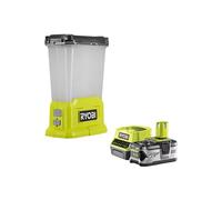 Pack RYOBI Lanterne LED 18V One+ 850 Lumens RLL18-0 - 1 Batterie 4.0Ah - 1 Chargeur rapide RC18120-140