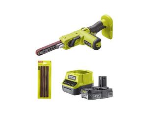 Pack RYOBI Lime électrique 18V One+ R18PF-0 - Kit 3 bandes abrasives - 1 batterie 2.0Ah - 1 chargeur