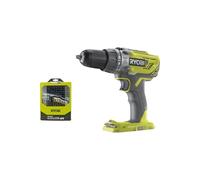 Pack RYOBI - Perceuse à percussion R18PD3-0 - 18V One+ sans batterie ni chargeur - Coffret 69 accessoires mixtes pour perçage et vissage RAK69MIX