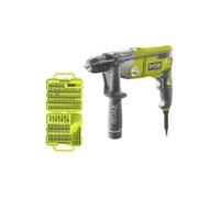 Pack RYOBI Perceuse à percussion RPD1010K - 1010W - Coffret de 127 accessoires - RAK127DDSD
