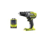 Pack RYOBI - Perceuse-visseuse R18DD3-0 - 18V One+ sans batterie ni chargeur - Coffret 46 accessoires mixtes RAK46MIX