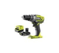 Pack RYOBI Perceuse-visseuse R18DD3 - 18V One+ - 1 Batterie 2.0Ah - 1 Chargeur rapide