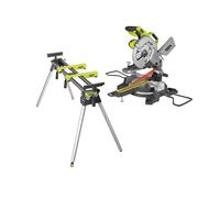 Pack RYOBI Scie à onglet radiale électrique - 2000W - 254mm - EMS254L - Support universel RLS02