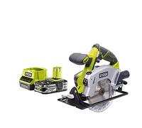 Pack RYOBI Scie circulaire 18V One+ diamètre 150 mm RWSL1801M - 1 Batterie 2.5Ah - 1 Chargeur rapide RC18120-125