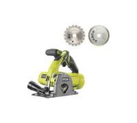 Pack RYOBI - Scie multi matériaux R18MMS-0 - 18V One+ 85mm - 2 lames - Sans batterie ni chargeur - Kit 2 lames bois / métal / carrelage - RAKMMS02K