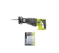 Pack RYOBI Scie sabre 18V One+ R18RS-0 - Lot de 6 lames universelles - bois et métal 100/152mm - RAK06RB