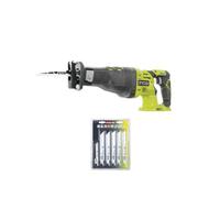 Pack RYOBI Scie sabre 18V One+ R18RS-0 - Lot de 6 lames universelles - bois et métal 100/152mm - RAK06RB