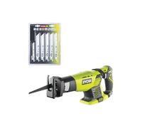 Pack RYOBI - Scie sabre RRS1801M - 18V One+ sans batterie ni chargeur - Lot de 6 lames universelles - bois et métal 100/152mm - RAK06RB