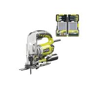 Pack RYOBI Scie sauteuse pendulaire RJS1050-KA5-680 W - 105mm - coffret de 20 lames - bois - métal - 75-100mm - RAK20JB