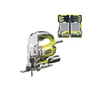 Pack RYOBI Scie sauteuse pendulaire RJS1050-KA5 - 680 W - 105mm - coffret de 20 lames - bois - métal - 75-100mm - RAK20JB