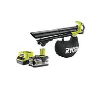 Pack RYOBI Souffleur aspiro-broyeur 18V One+ Brushless OBV18-1 Batterie 5.0Ah - 1 Chargeur Rapide 2.0Ah RC18120-150