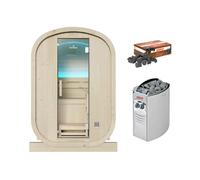 Pack Sauna Traditionnel d'extérieur Urban Holl's + poêle 4,5 kW et pierres (2 places)