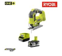 Pack scie sauteuse pendulaire RYOBI 18 V One+ R18JS-0 - 1 batterie 18V One+ 4.0Ah LithiumPlus - 1 chargeur rapide 2.0Ah Lithium-ion RC18120-140