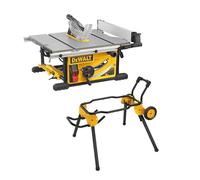 Pack Scie sur table Ø250mm 2000W DEWALT DWE7492-QS avec piètement roulant DWE74911-XJ