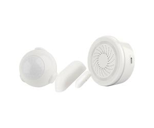 Pack sécurité Fontastic WLAN Smart Home - Basic 4 pièces Détecteur de mouvement + sirène + 2x contact de porte/fenêtre