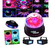 Pack Soirée FIESTA SUNMAGIC + 2 LED STROBE BLANC + effet OVNI RVB Blanc