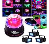 Pack Soirée FIESTA SUNMAGIC + 3 LEDSTROBE BLANC + Effet OVNI RVB Blanc