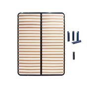 Pack Sommier 2x20 Lattes 140x190cm + Pieds bleus + Pied central - ALTOLATTES -