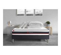 Pack sommier + matelas FORM 140x200 + 2 oreillers memoire de forme + Couette Percale
