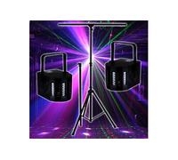 PACK Sono DJ LIGHT Jeux de lumière 2 EFFETS DERBY Noir 4 LEDs RGBW + Portique