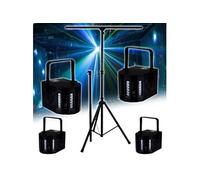 PACK Sono DJ LIGHT Jeux de lumière 4 EFFETS DERBY Noir 4 LEDs RGBW + Portique