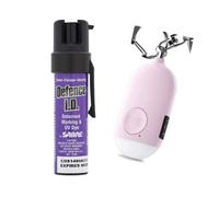Pack Spray Anti AGRESSION Sabre 19 ML + Alarme PERSONNELLE 130 DÉCIBELS D’Urgence Anti-AGRESSION DÉFENSE (Rose)
