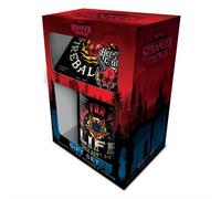 Pyramid International Stranger Things Coffret cadeau avec tasse, dessous de verre et porte-clés dans une boîte cadeau Motif feu de mer 325 ml - Produit officiel