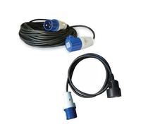 Pack SUNROAD Adaptateur Mâle CEE 17 220V Femelle + ANTARION Rallonge Electrique 25m Prise P17 Borne