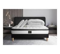 Pack Superieur 140x200 Memoire de forme 3 zones sommier noir