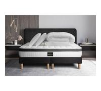 Pack Superieur 180x200 Memoire de forme 3 zones double sommier noir