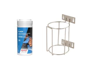 Pack support mural pour lingettes + lingettes nettoyantes mains et surfaces FLAEX AEXALT