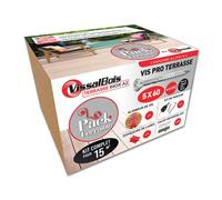Pack terrasse complet 15m² 600 vis Inox A2 5x60mm VISWOOD