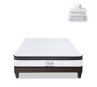 Matelas en mousse à mémoire hybride :160 x 200 cm / Matelas + Sommier + Pack prêt à dormir