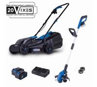 Pack tondeuse BC-MP320-X 32 cm + Coupe-bordures C-LT300-X 2 en 1 - SCHEPPACH 20V IXES + 2 batteries 4ah + chargeur