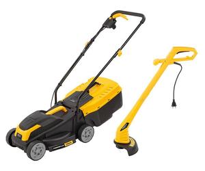 Pack Tondeuse & Coupe-bordures Ensemble Complet Powerplus 1300w/250w Pour Petits Jardins - Powerplus