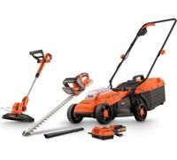 Pack Tondeuse Coupe-bordures Taille-haies BRUSHLESS 20V, 33cm Coupe, Batterie 20V 3Ah, Dual Power POWDPGBOX25