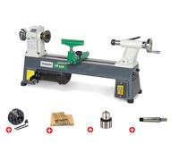 Pack tour à bois 254x450mm + mandrin 4 mors 100 mm + jeu 8 burins + mandrin à couronne + arbre Holzstar DB450 PACK