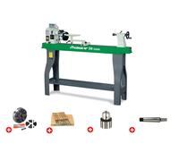Pack tour à bois 358x1100mm + mandrin 100 mm + jeu 8 burins + mandrin à couronne + abre Holzstar DB1100 PACK
