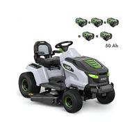 PACK Tracteur électrique à batterie à éjection latérale et mulching, 5 batteries 10Ah et chargeur rapide - EGO TR4201E