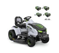 PACK Tracteur tondeuse autoportée à éjection latérale et mulching, 4 batteries 10Ah et chargeur rapide - EGO TR4201E