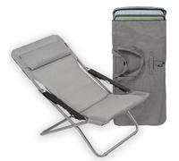 Pack Transat pliant LAFUMA Transabed BeComfort Gris Silver + Housse