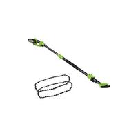 PACK Tronçonneuse 2en1 + 2 chaînes - - Manche télescopique - Tronçonneuse sans fil - Bricoler/couper/élaguer - Légère - Inclus lot 2 chaînes de