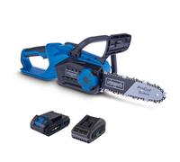 Scheppach Tronçonneuse sans fil C‑CS254‑X – Guide ProCut 10''/25,4 cm, batt. 2 Ah + ch. 2,4 A