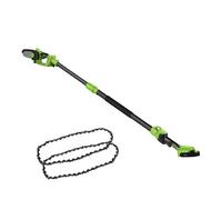 PACK Tronçonneuse sans fil manche télescopique + lot de 2 chaînes - VENTEO - Tronçonneuse sans fil - Bricoler/couper/élaguer - Légère - Inclus lot 2 chaînes de rechange