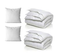 Pack Twin - 2 Couettes 140x200 cm Blue Moon - Blanc + 2 Oreillers 60x60 - Fabriqué en Belgique