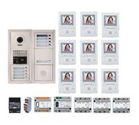 Pack vidéo 9 BP avec 9 moniteurs GT1M3L programmés GTBV9E - Aiphone 200389