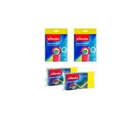 Pack VILEDA 6 chiffons microfibres UltraFresh et 6 éponges avec grattoir
