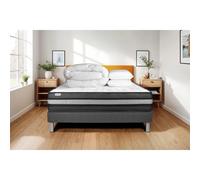 Pack prêt a dormir VITALPOWER ZEN 140 x 190 cm sommier Kit gris