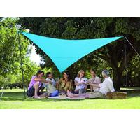Pack voile d'ombrage triangulaire Camping Serenity 5 m azur JARDILINE VK555 AZUR